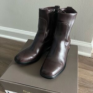 Franco Sarto Dark Brown Leather Boots
